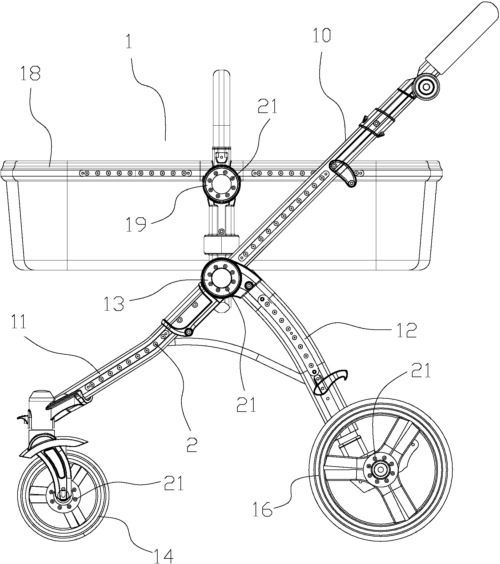 Baby carriage with flashing function