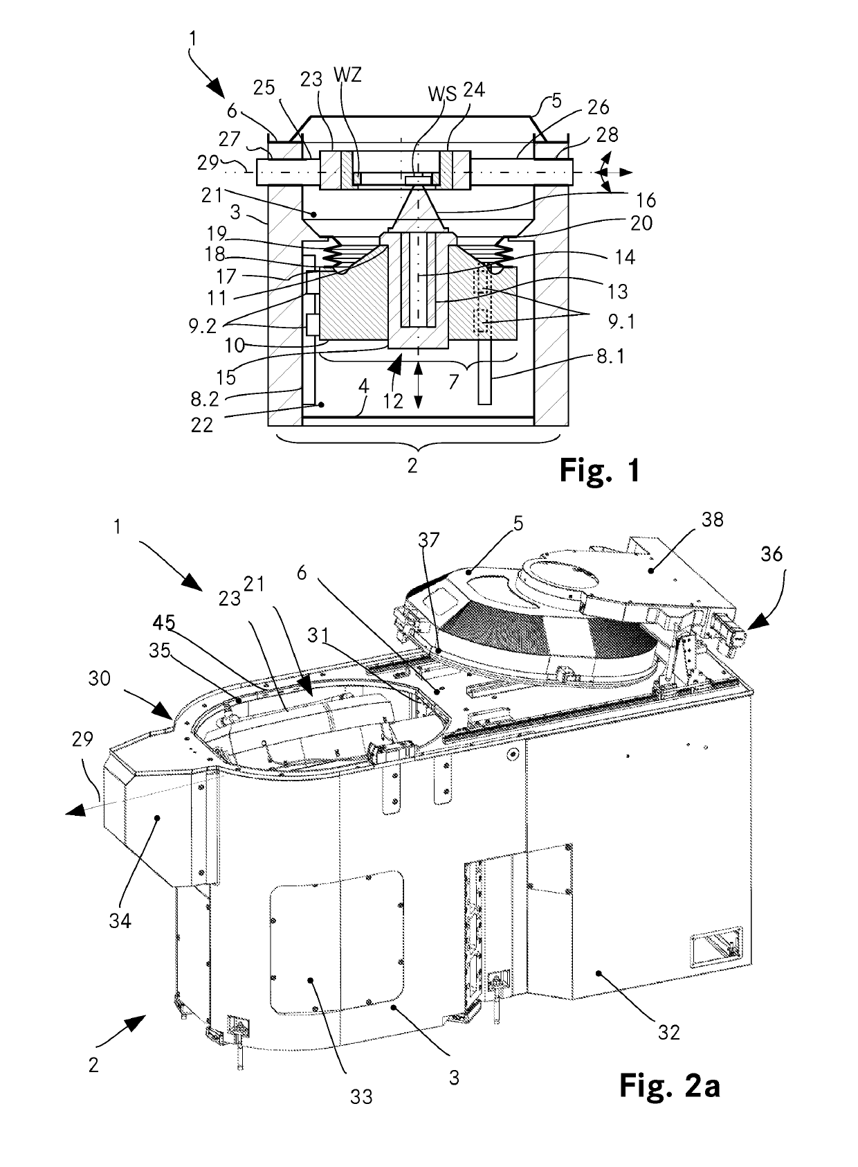 Gear processing machine having a bellows