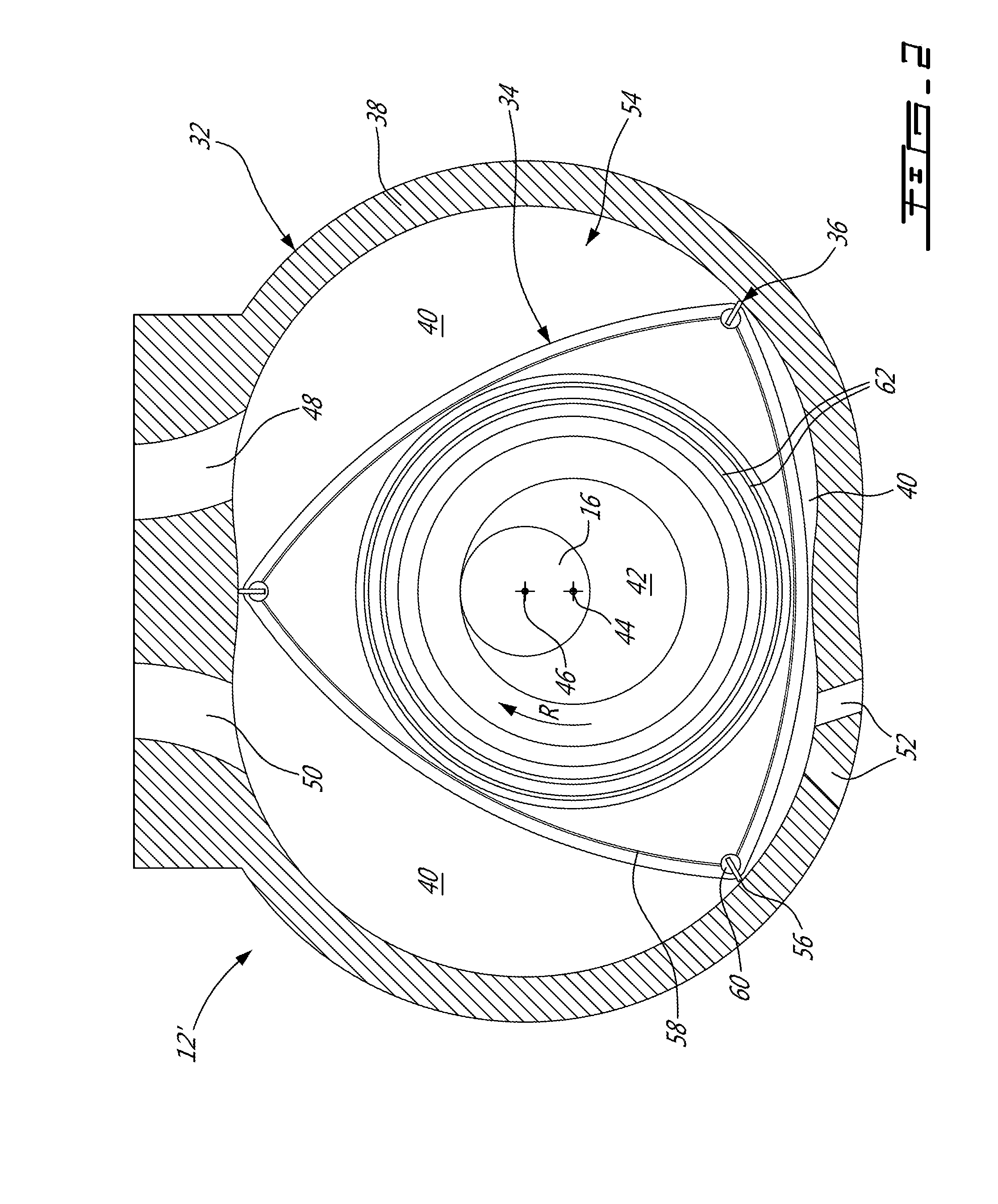 Compound engine assembly with confined fire zone