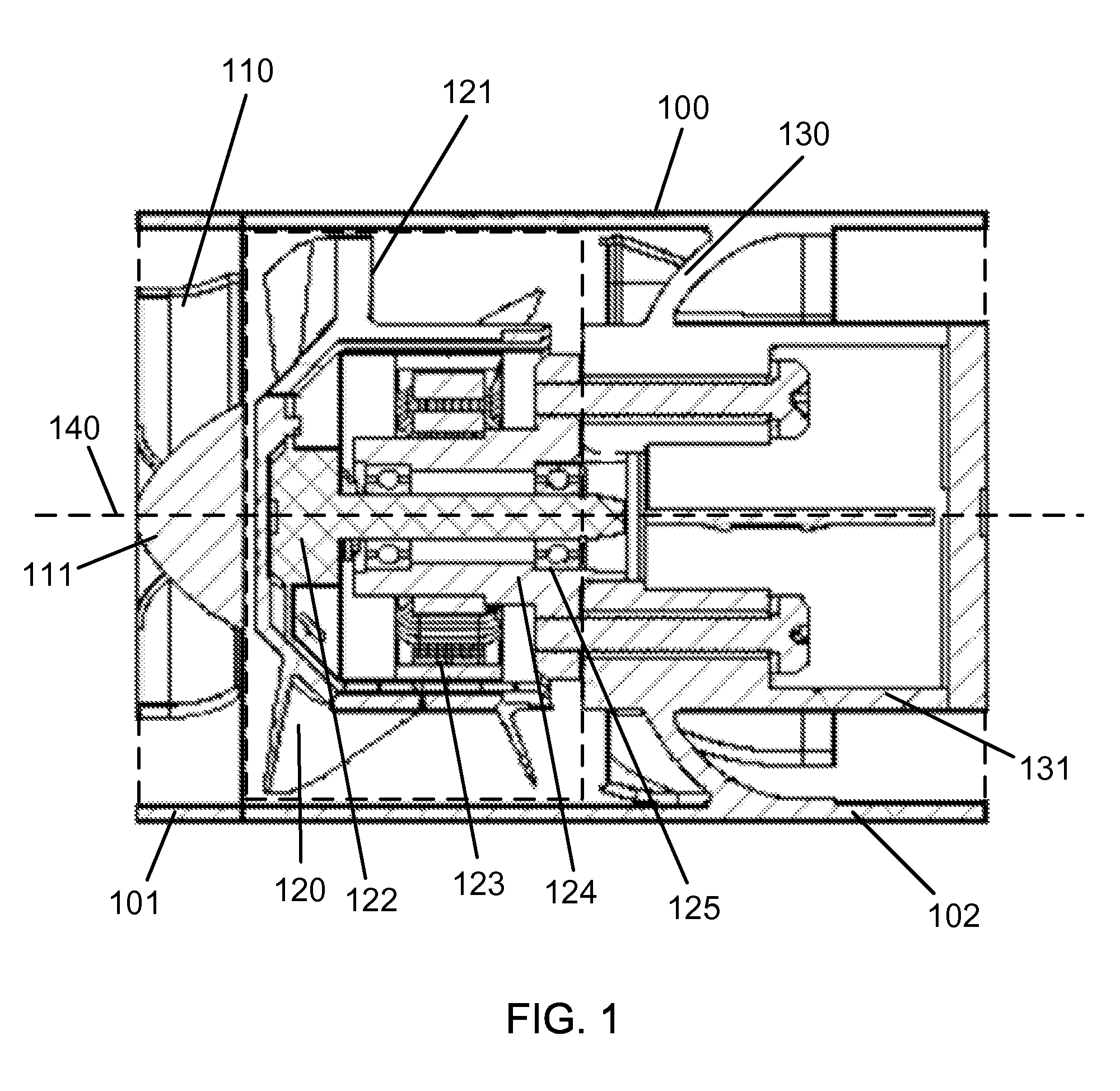 Ducted fan with inlet vanes and deswirl vanes