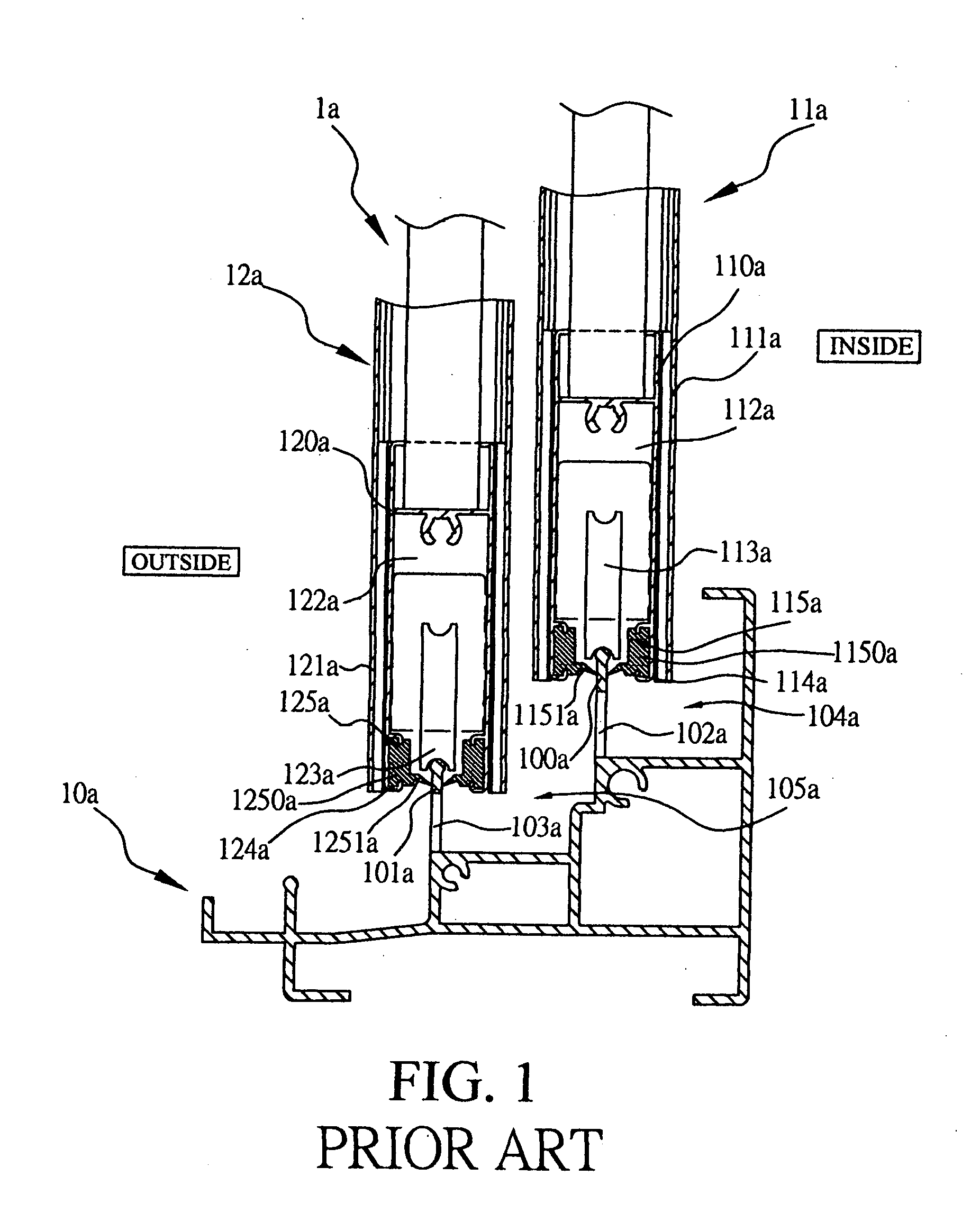 Wind and rain preventing device for aluminum doors and windows