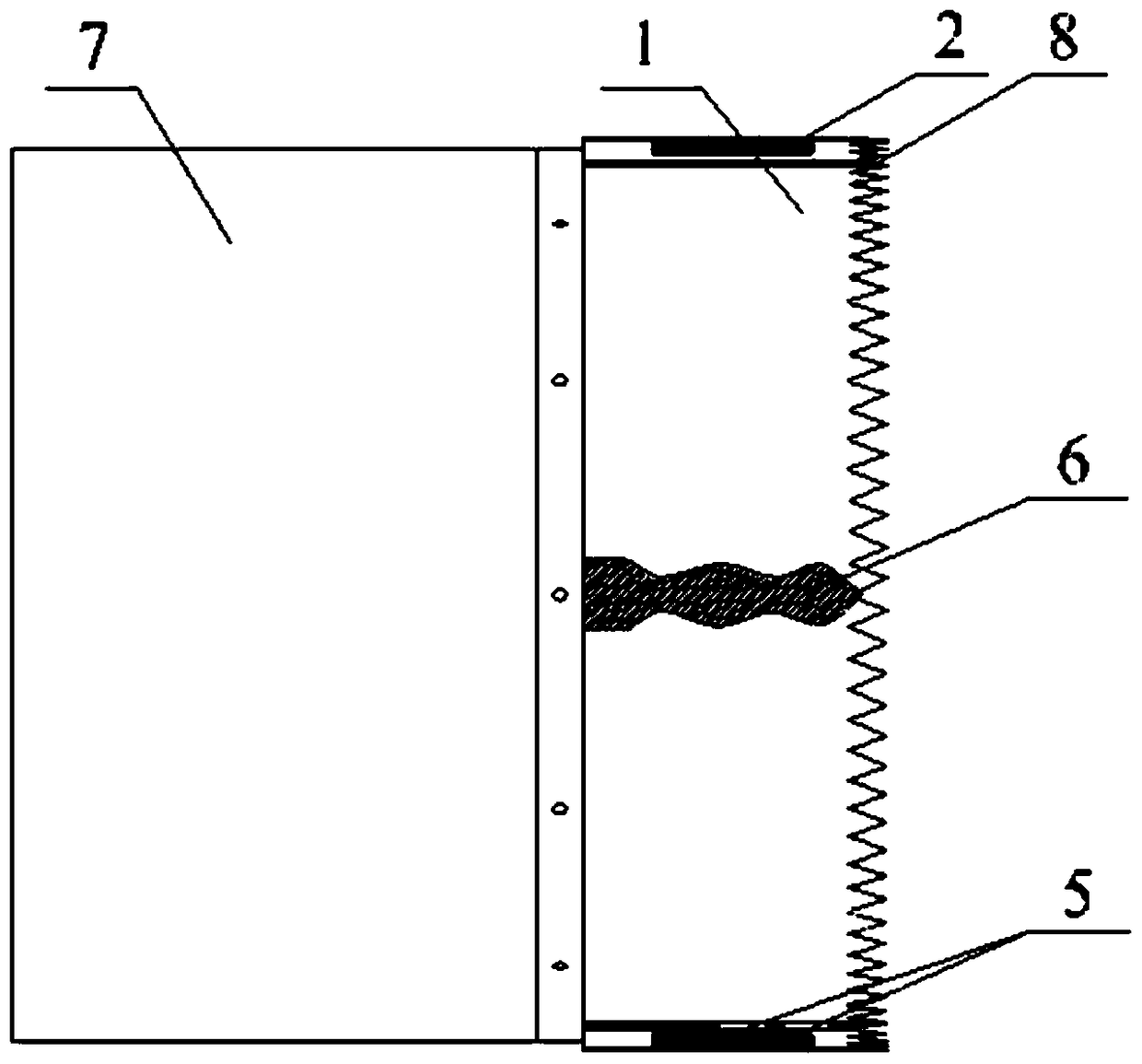 Soil cutting and splitting device at front end of shield machine