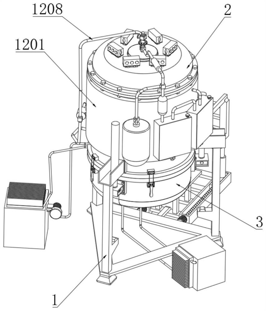 Ingot casting furnace with tail gas treatment function