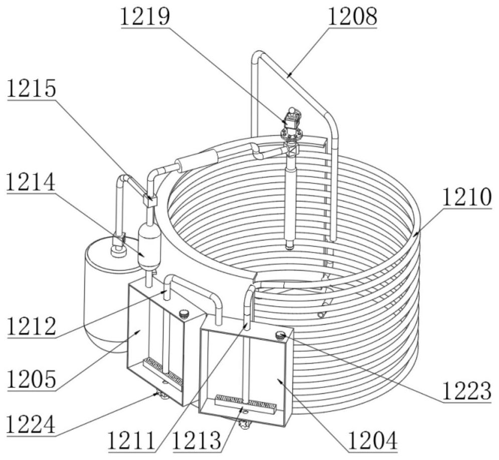 Ingot casting furnace with tail gas treatment function