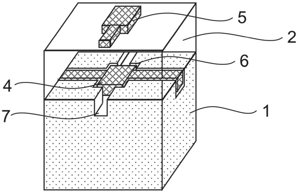 Cavity type piezoelectric single crystal acoustic resonator and preparation method thereof