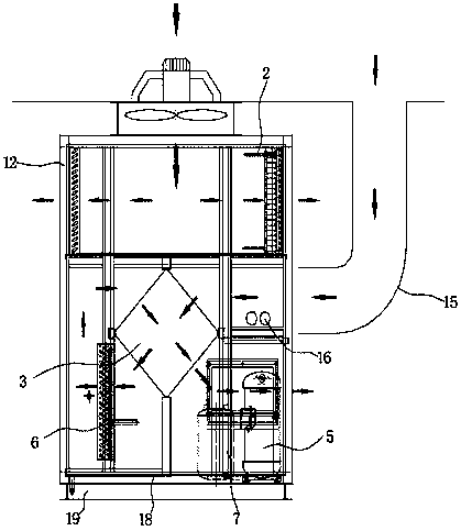 Dehumidifying device of heat pump