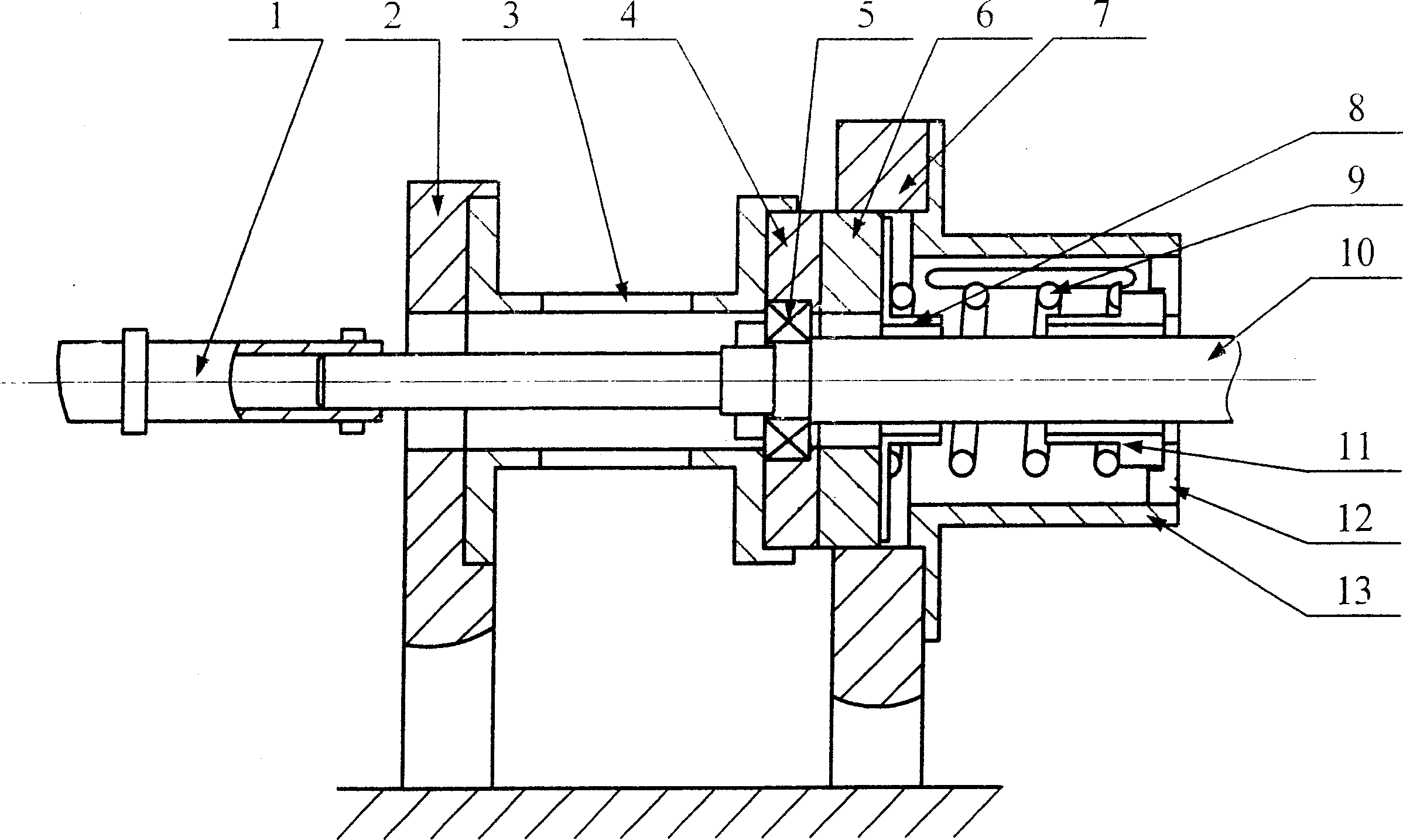 Method and device for suppression of vibration of rotor system with elastic support