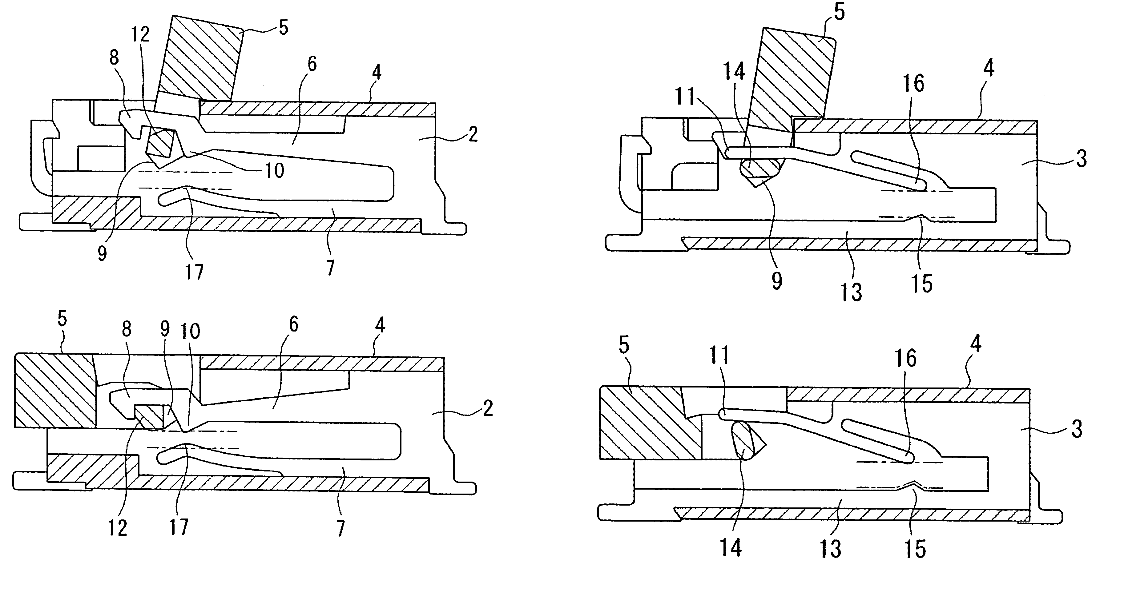 Electrical connector for flexible flat cable