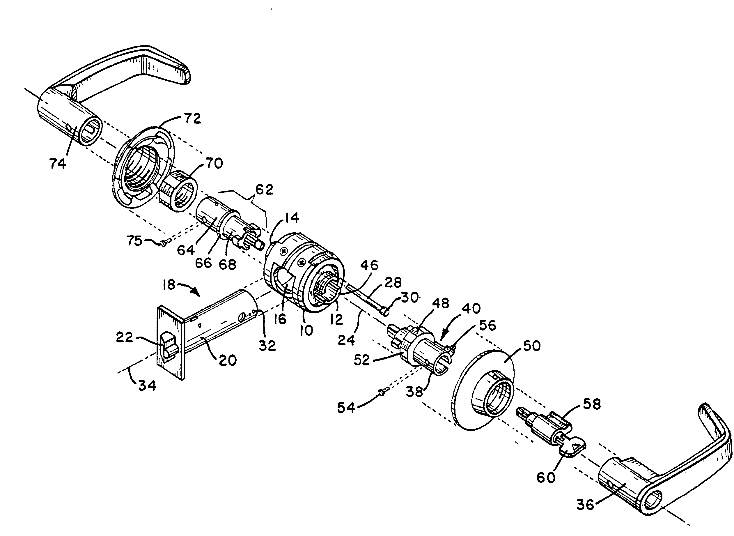 Security classroom function lock mechanism