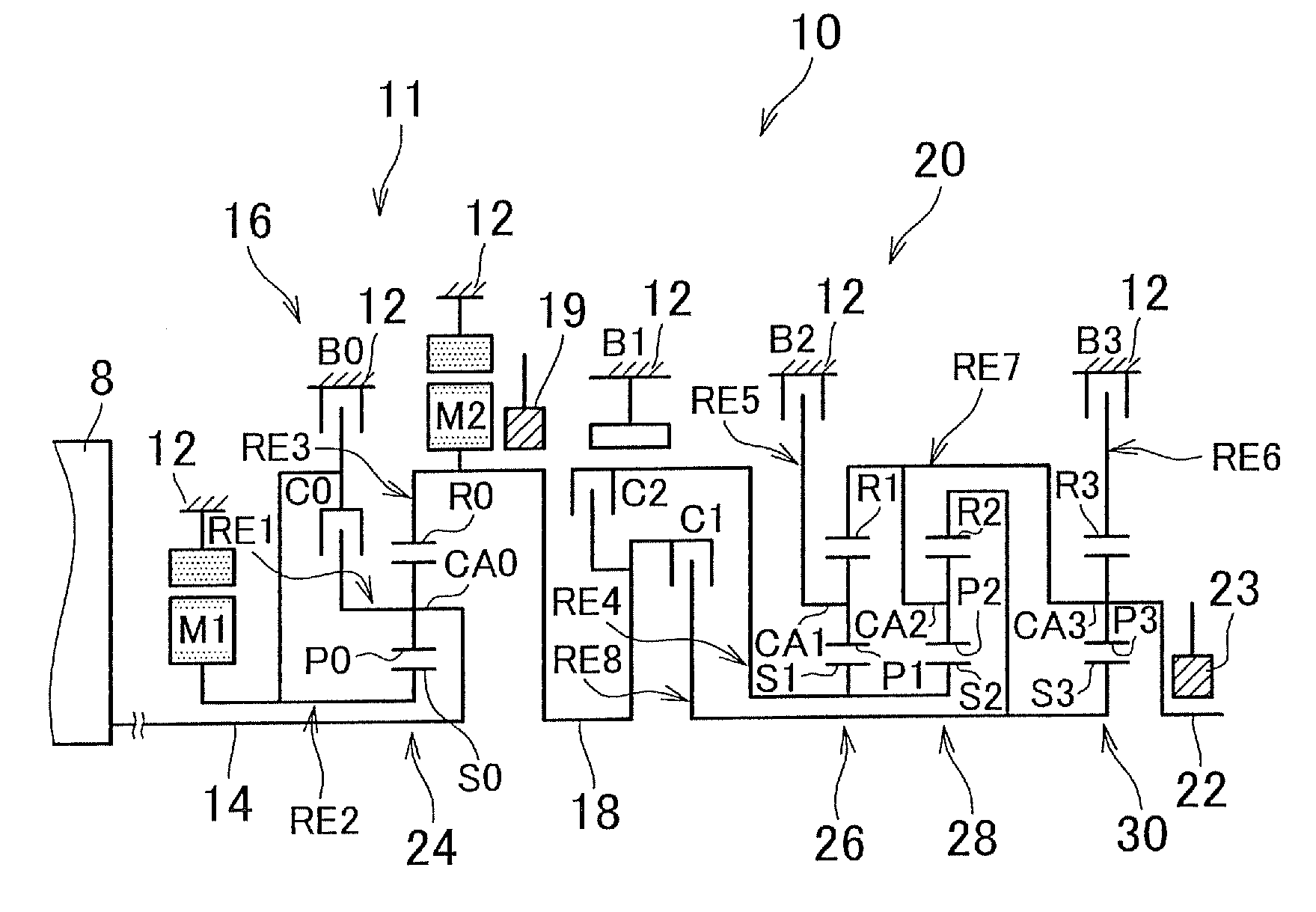 Control device and control method for vehicle power transmission device