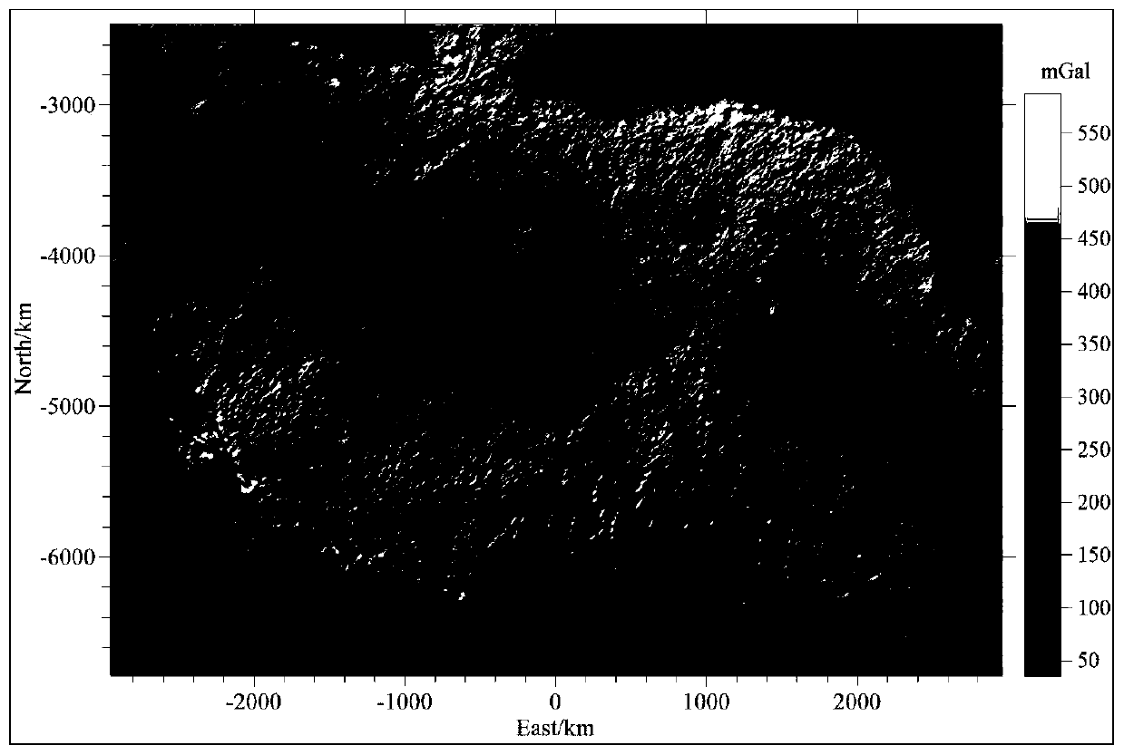 Variable density-based crust thickness gravity inversion method