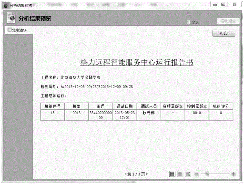 Air conditioner operation data analysis method and system