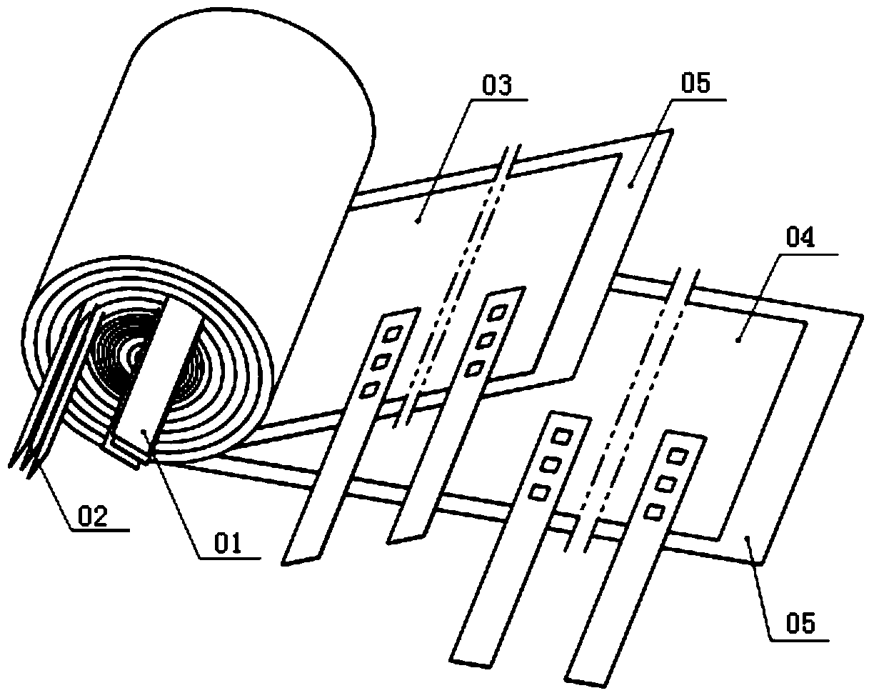 Capacitor core package lead puncture stripping assembly and its working method