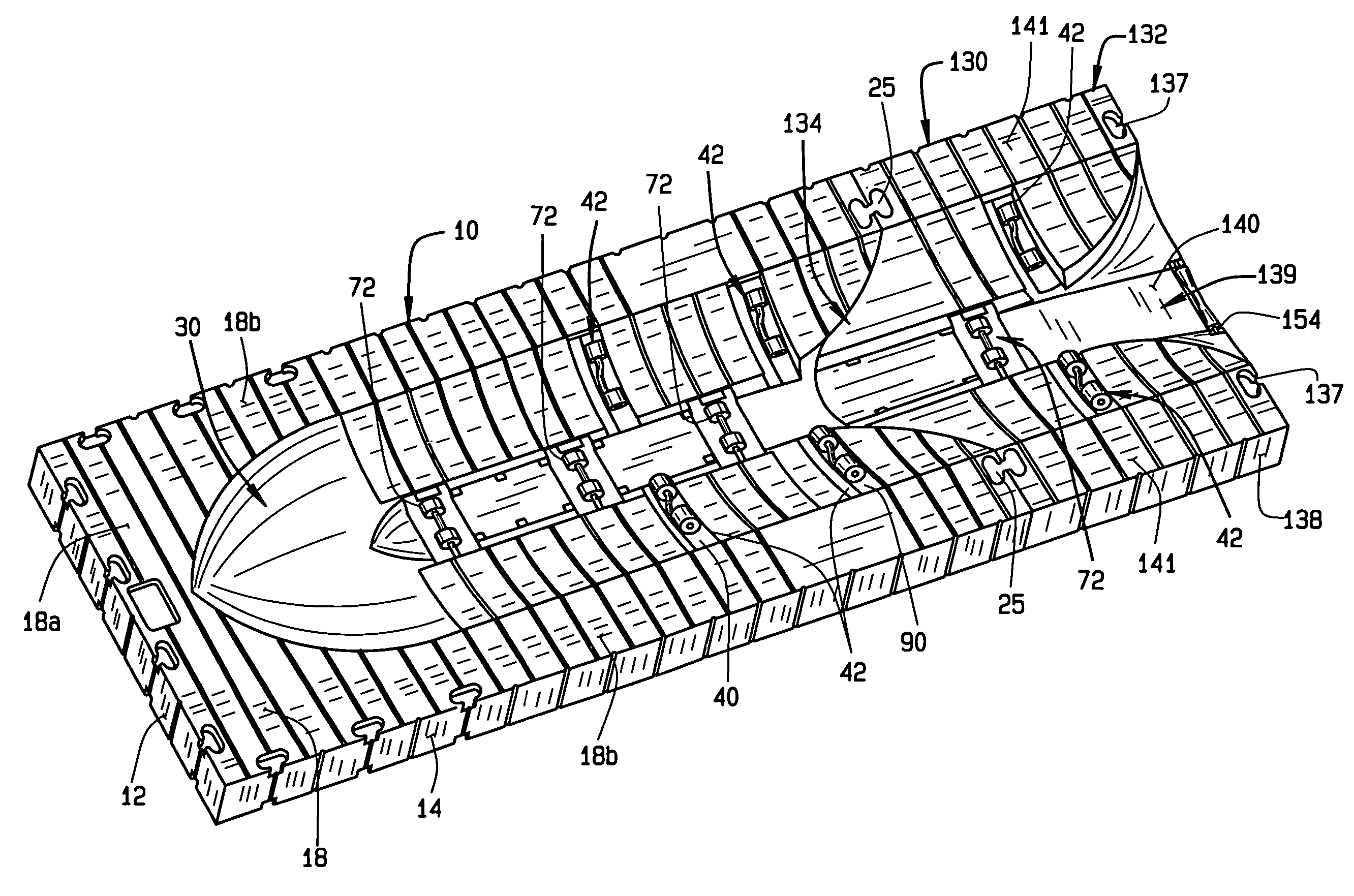 Floating drive-on-watercraft dock