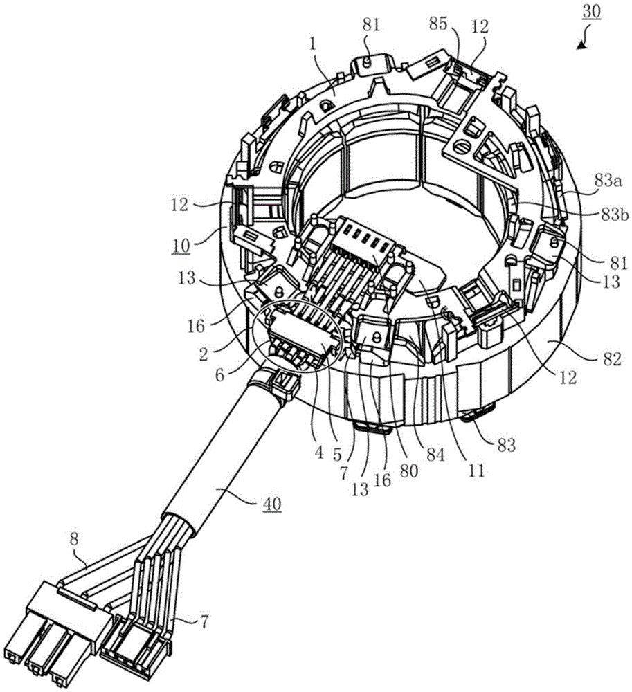 Molded stator, molded electric motor, and air conditioner