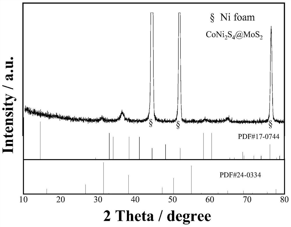 Preparation method of high-performance cabbage-shaped heterostructure electrode material