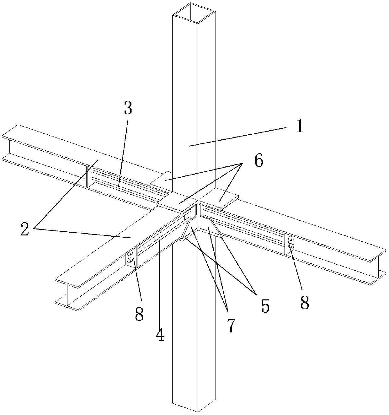 A multi-high-rise assembled modular self-resetting steel structure square tube column frame system