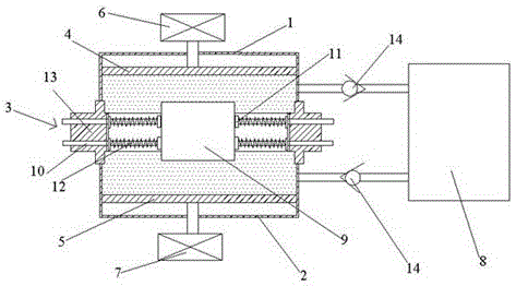 Abrasive flow deburring precision machining device