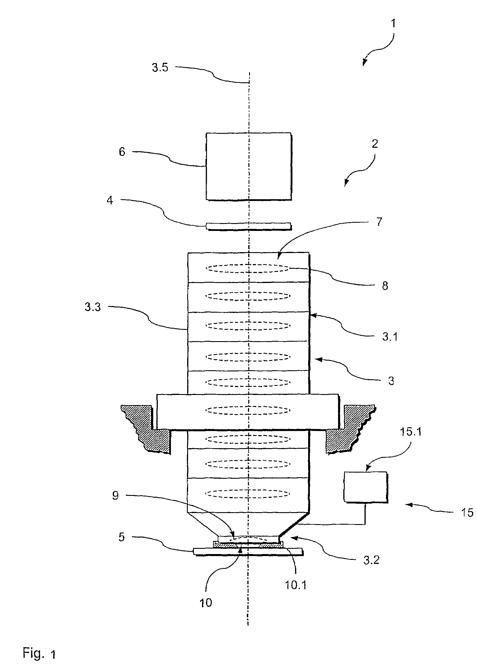 Optical element unit for exposure processes