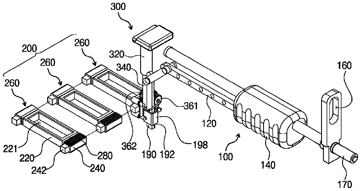 Device for replacing magazine of gun