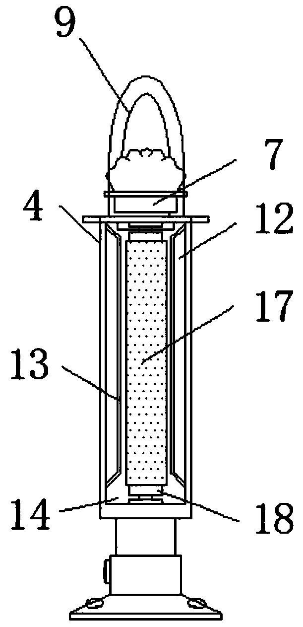 Road flowerpot type isolation device with publicity effect for civic building