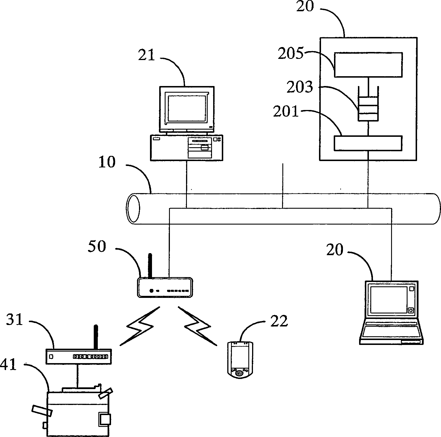 Network interface system of PictBridge compatible printer