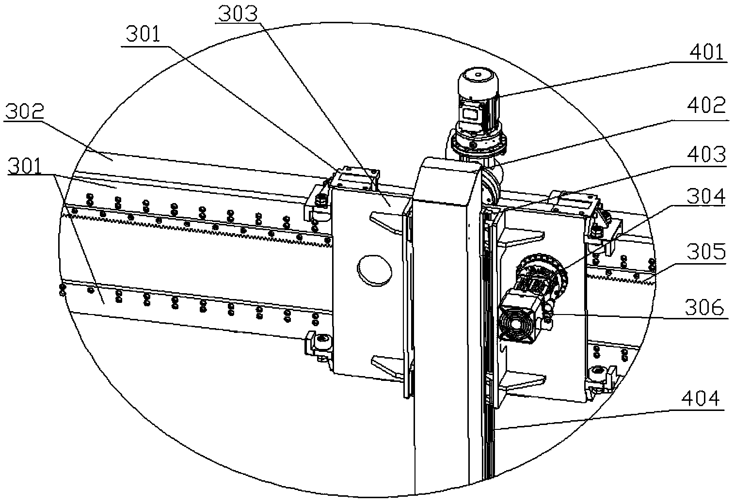 Five-axis bridge type glass stacking robot