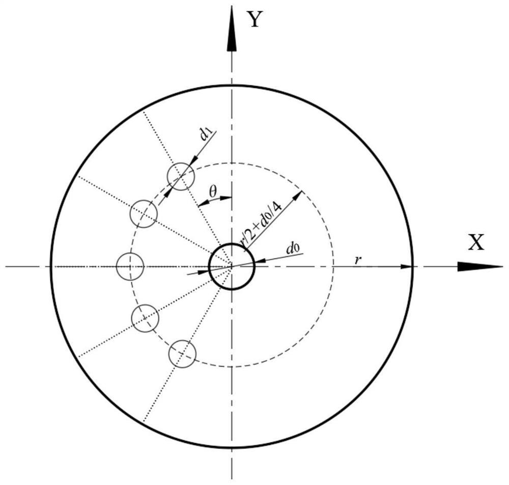 Piston type valve core bottom surface trepanning optimization method capable of overcoming unbalanced moment