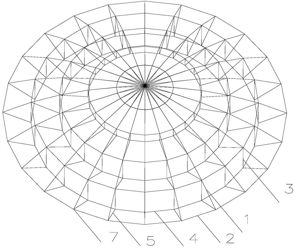 A Zero Bending Moment Suspension Dome Structure and Its Calculation Method