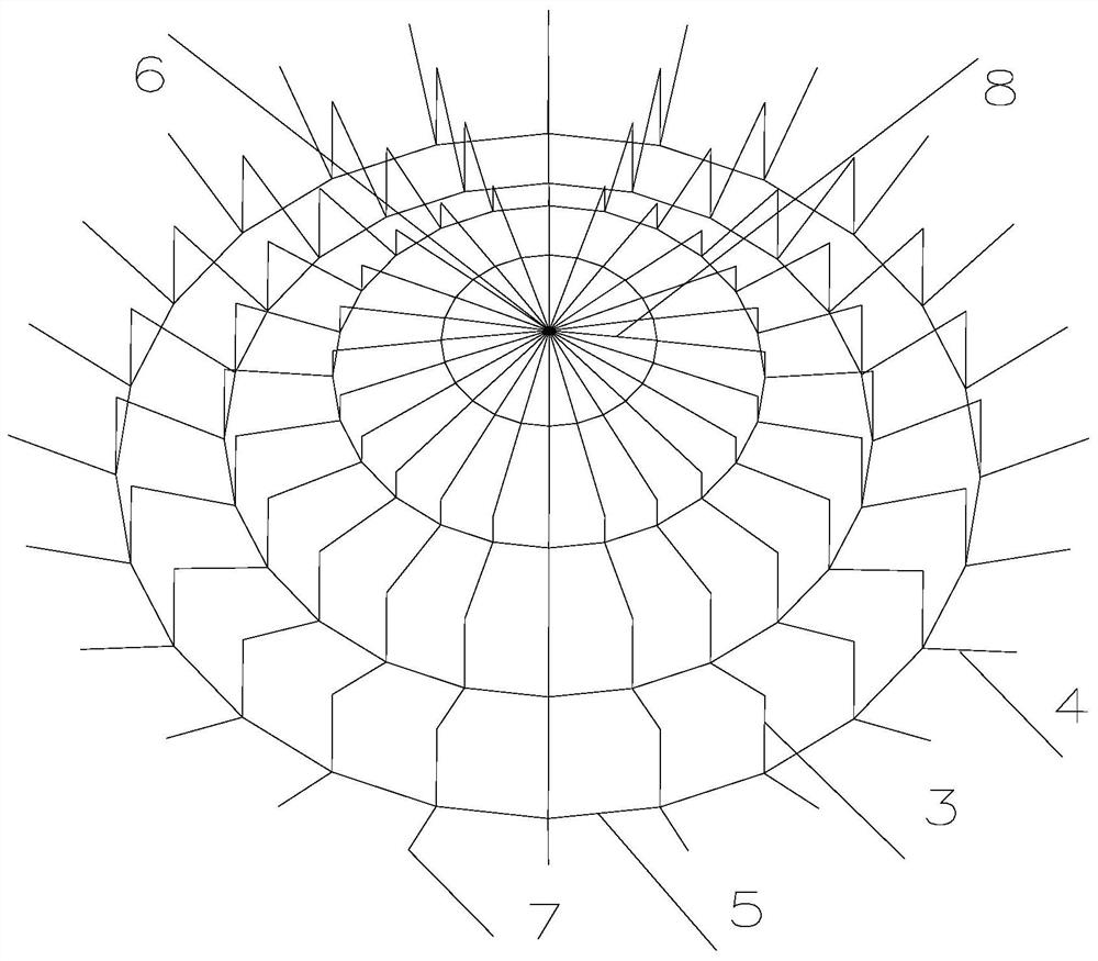 A Zero Bending Moment Suspension Dome Structure and Its Calculation Method