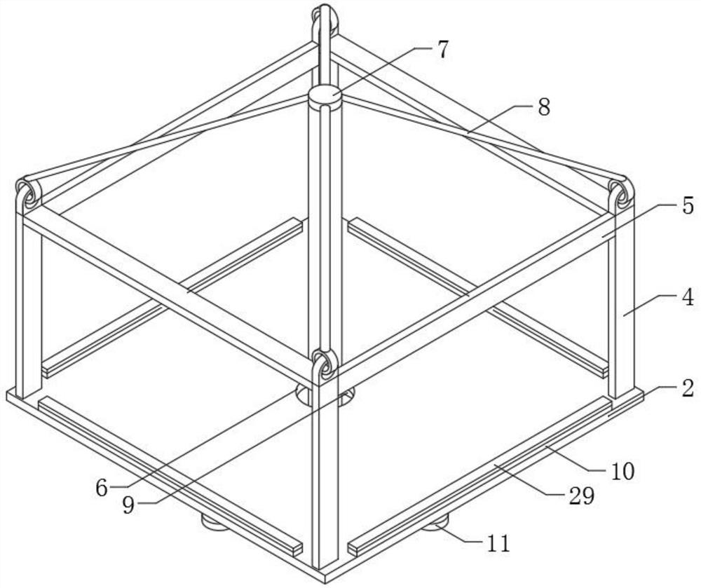 Automatic horizontal keeping structure of conveying machine