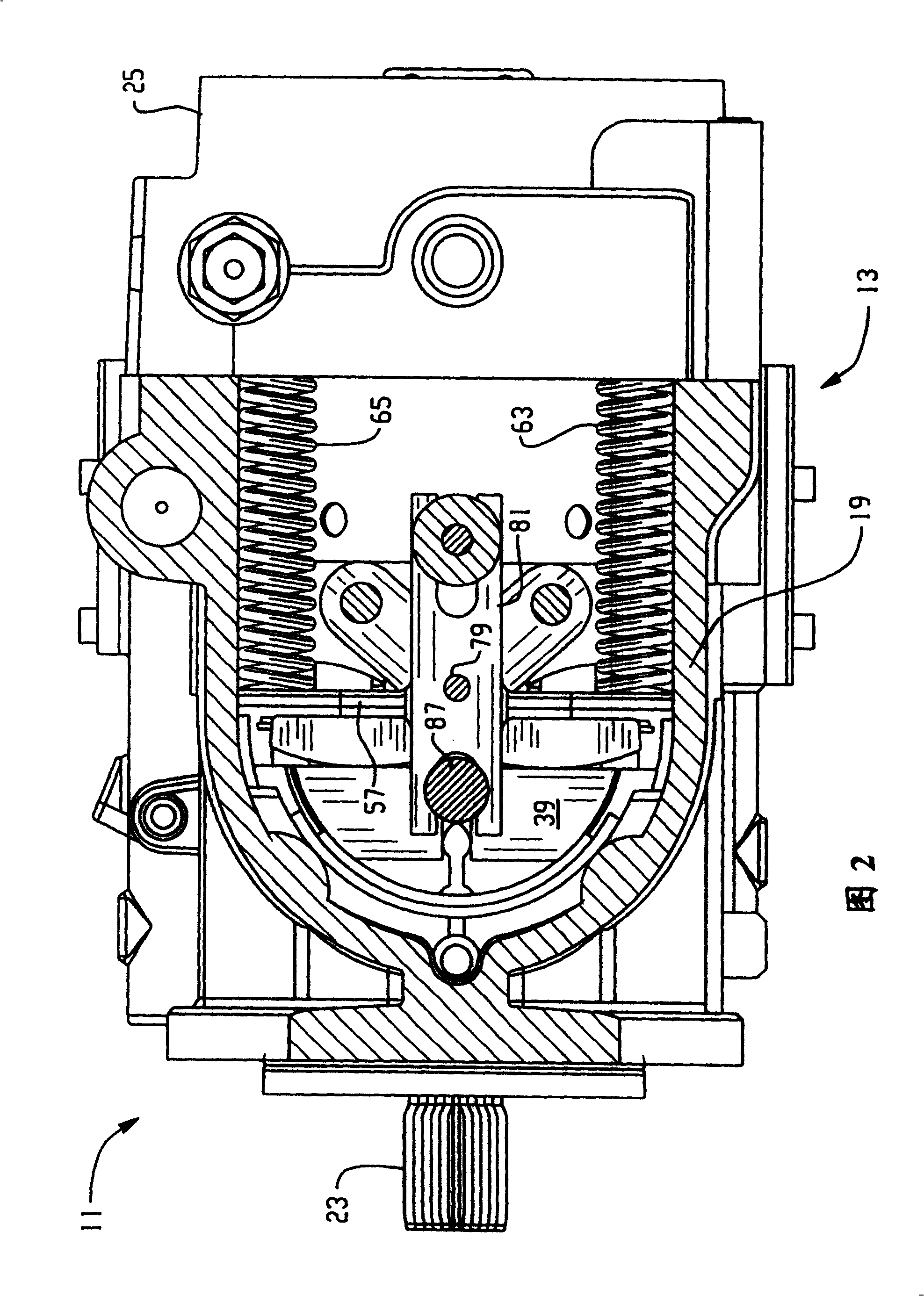 Swashplate holddown and adjustable centering mechanism