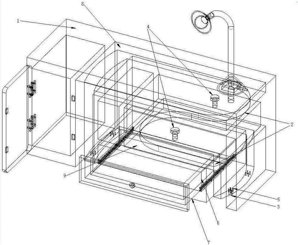 Integrated table cabinet