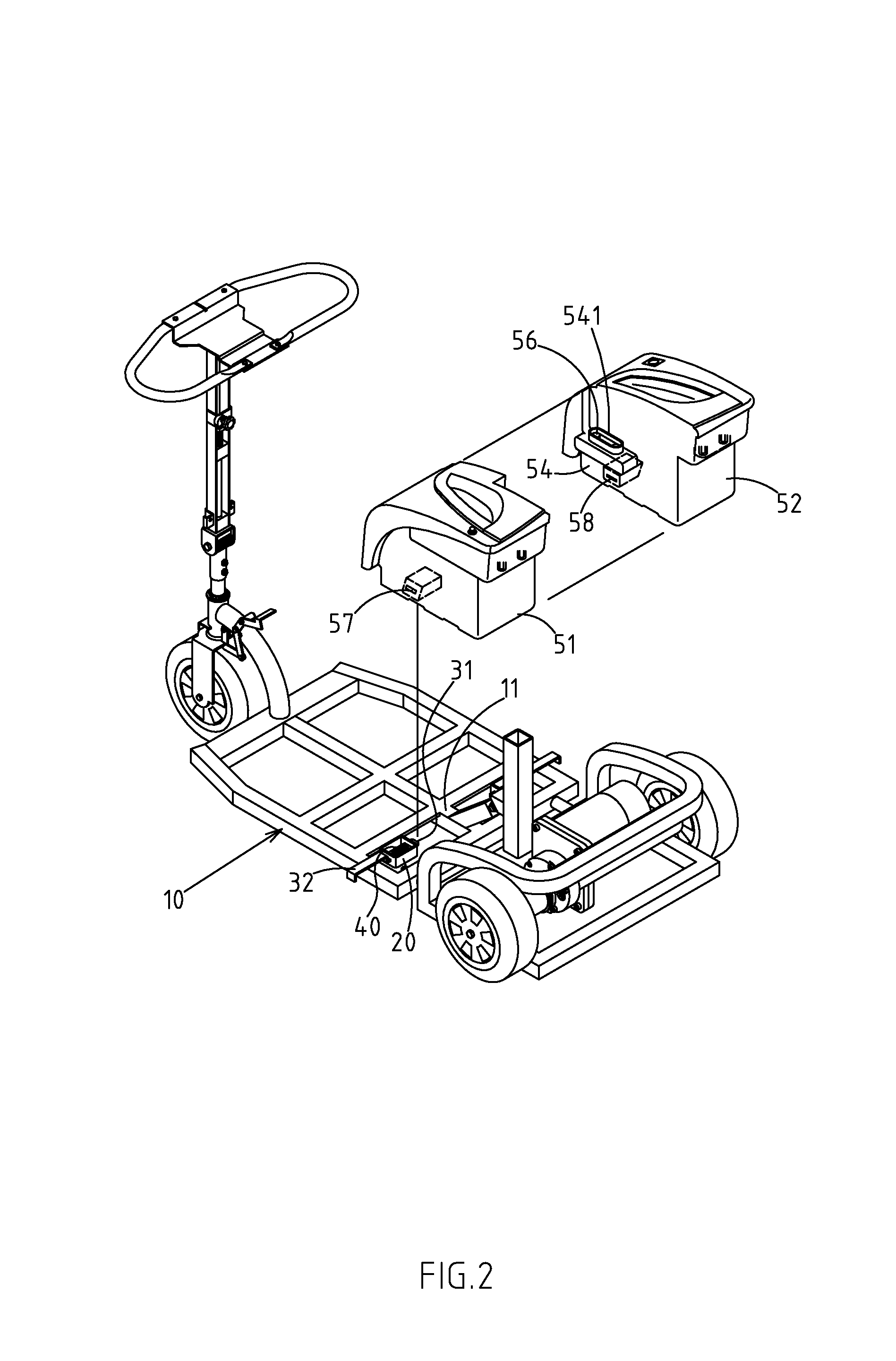 Battery container for an electric vehicle