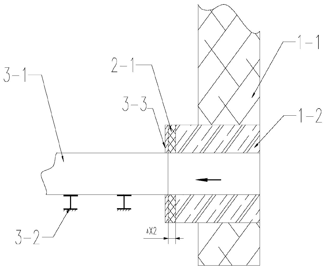 Glass kiln flue gas outlet structure