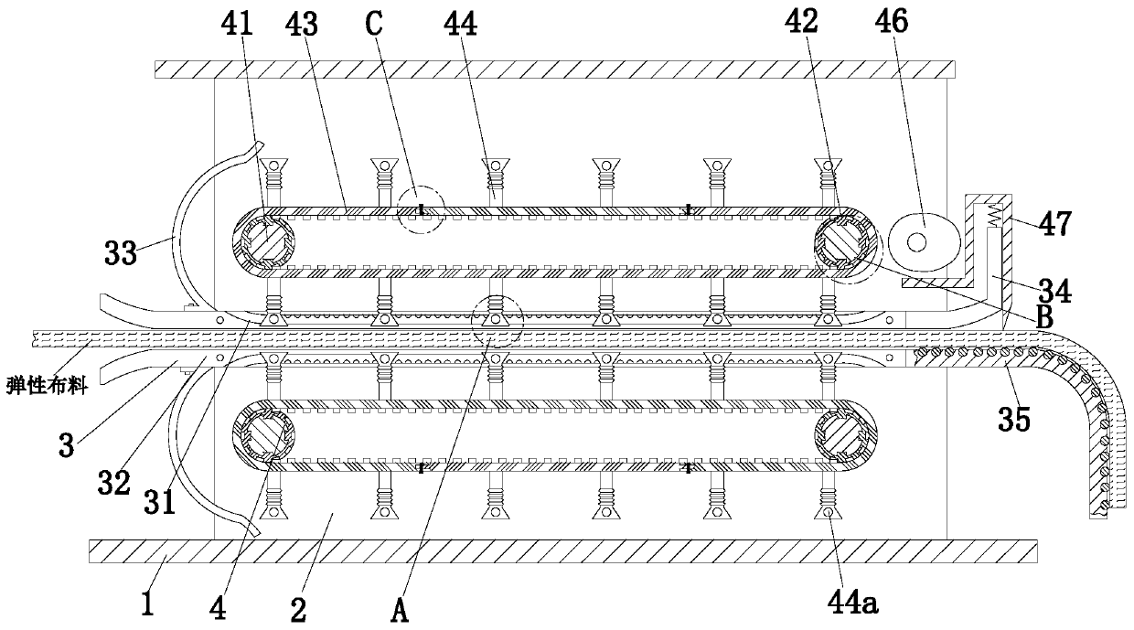 Elastic cloth fixed-length cutting method