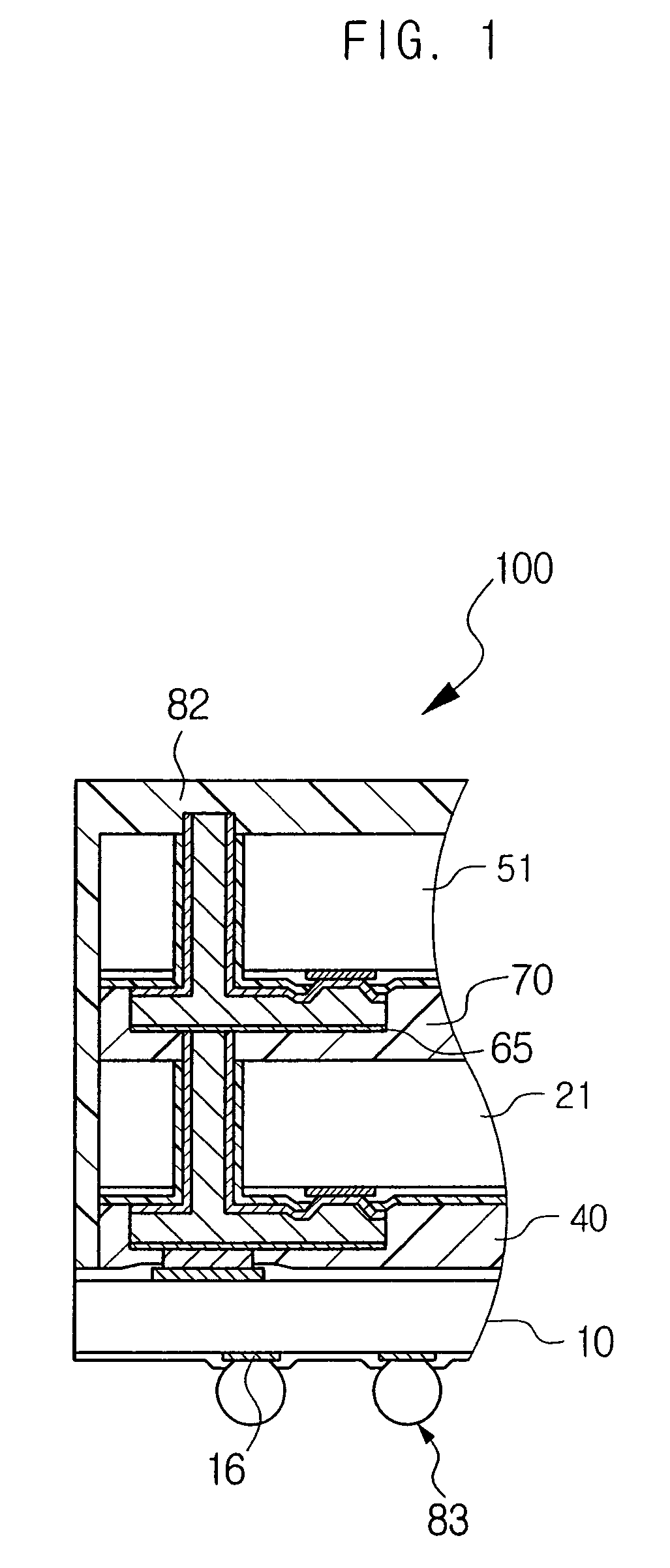 Stacked chip package using photosensitive polymer and manufacturing method thereof