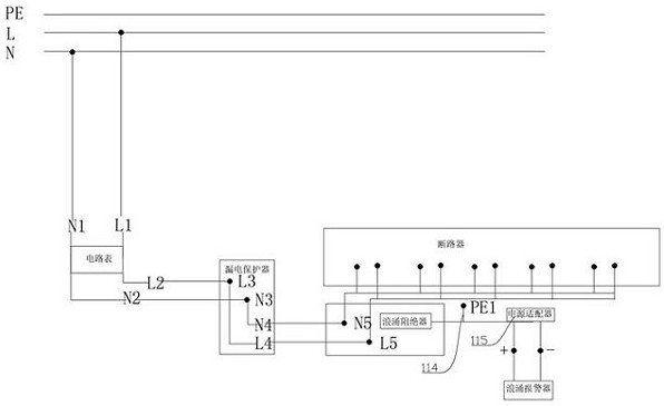 Power supply lightning arrester alarm device