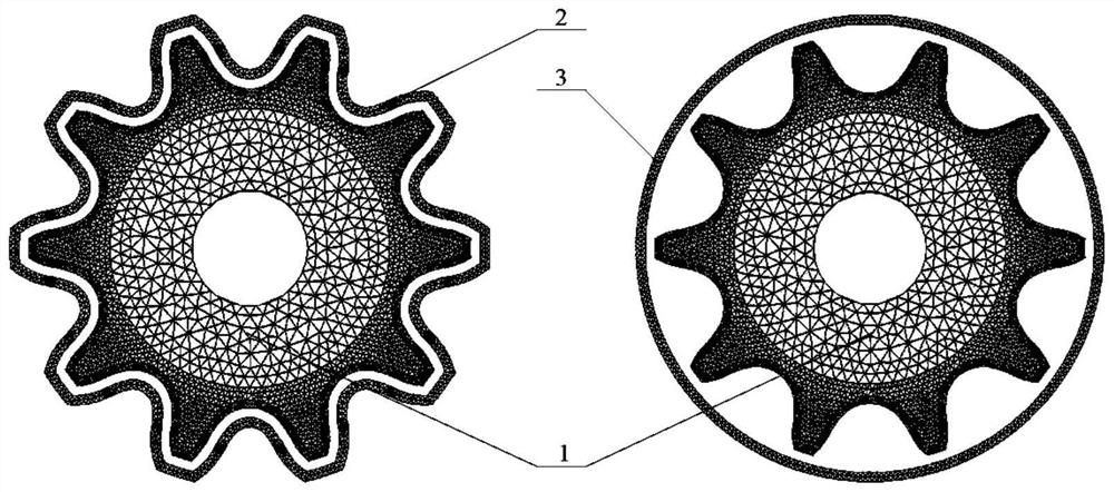 Asynchronous double-frequency induction heating numerical simulation method based on specially-shaped inductors