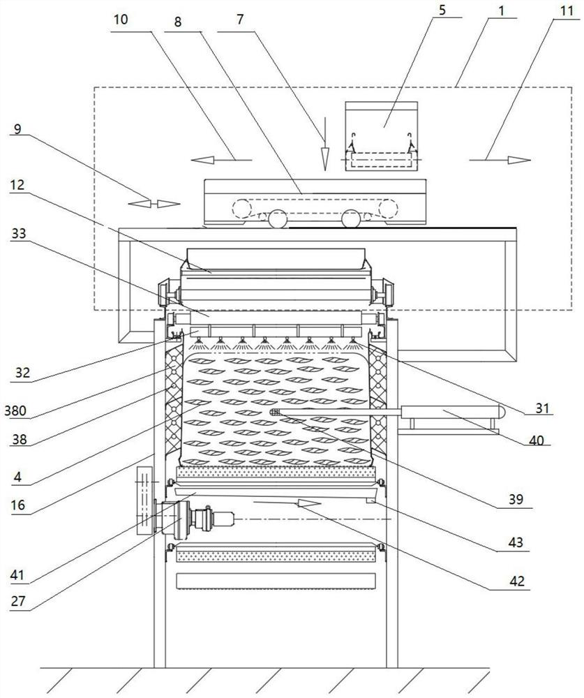 Tea leaf pile fermentation device and method based on automatic splicing movable material bearing table