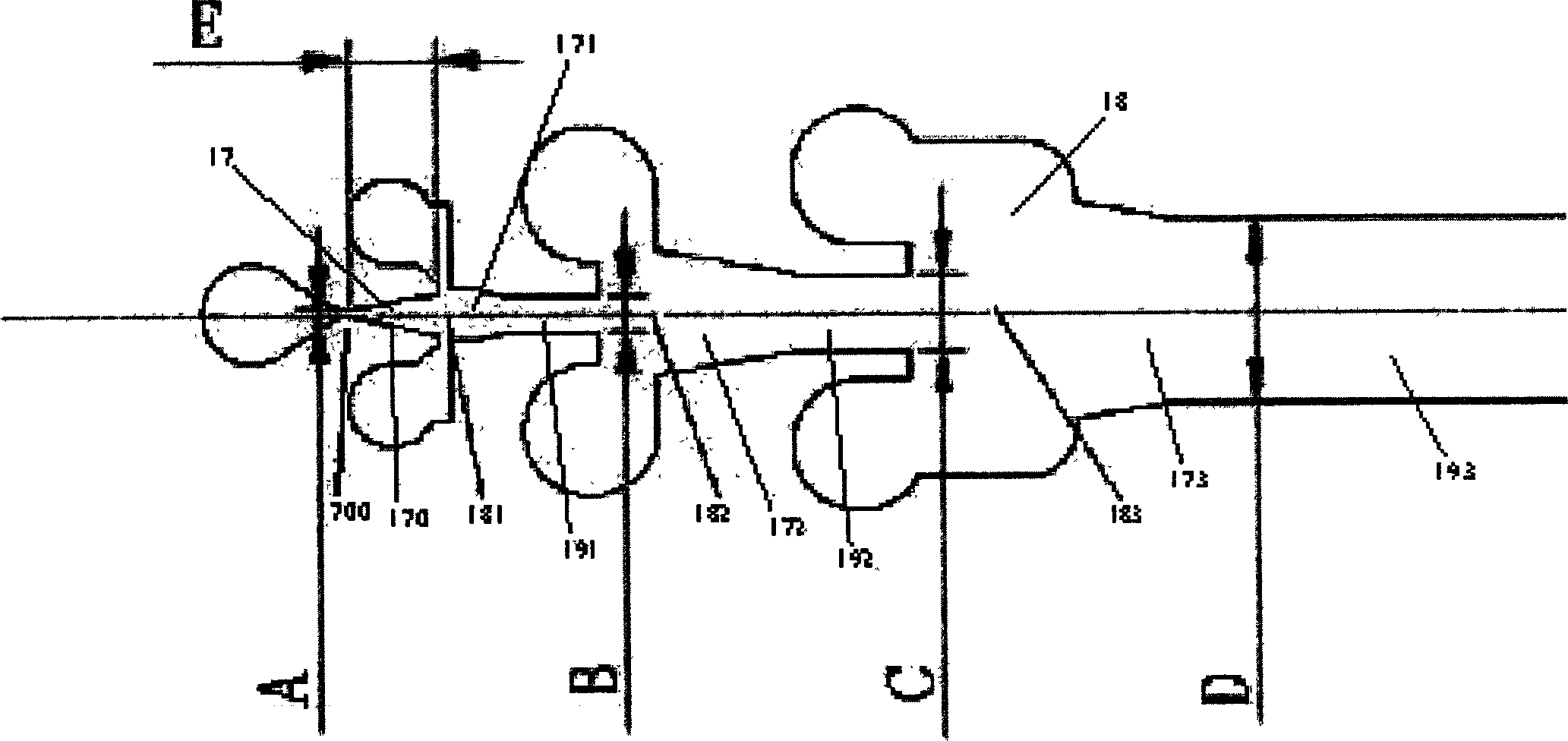 A seam-type air-flow lead-jetting device