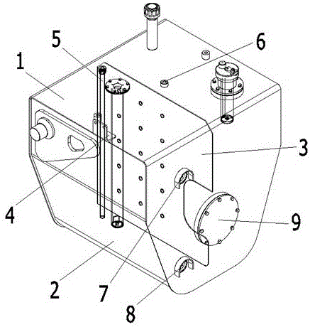 Fuel tank for dump truck