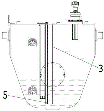 Fuel tank for dump truck