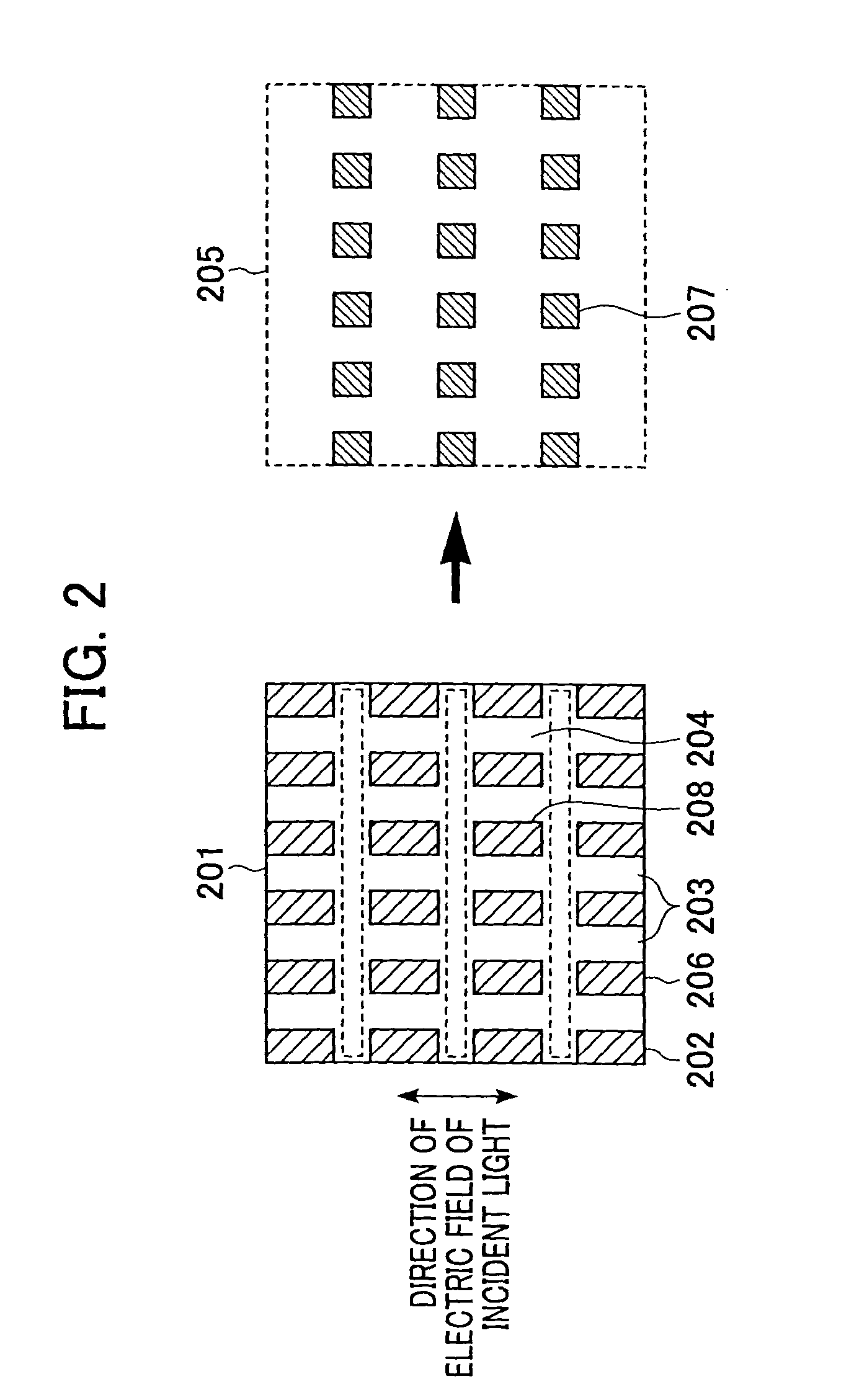 Near-field photomask, near-field exposure apparatus using the photomask, dot pattern forming method using the exposure apparatus, and device manufactured using the method