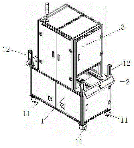 AOI vision detection device with automatic overturning function