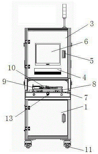 AOI vision detection device with automatic overturning function