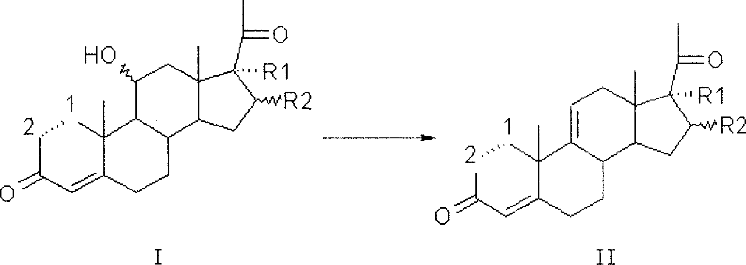 Synthesis process of a pregnane compound