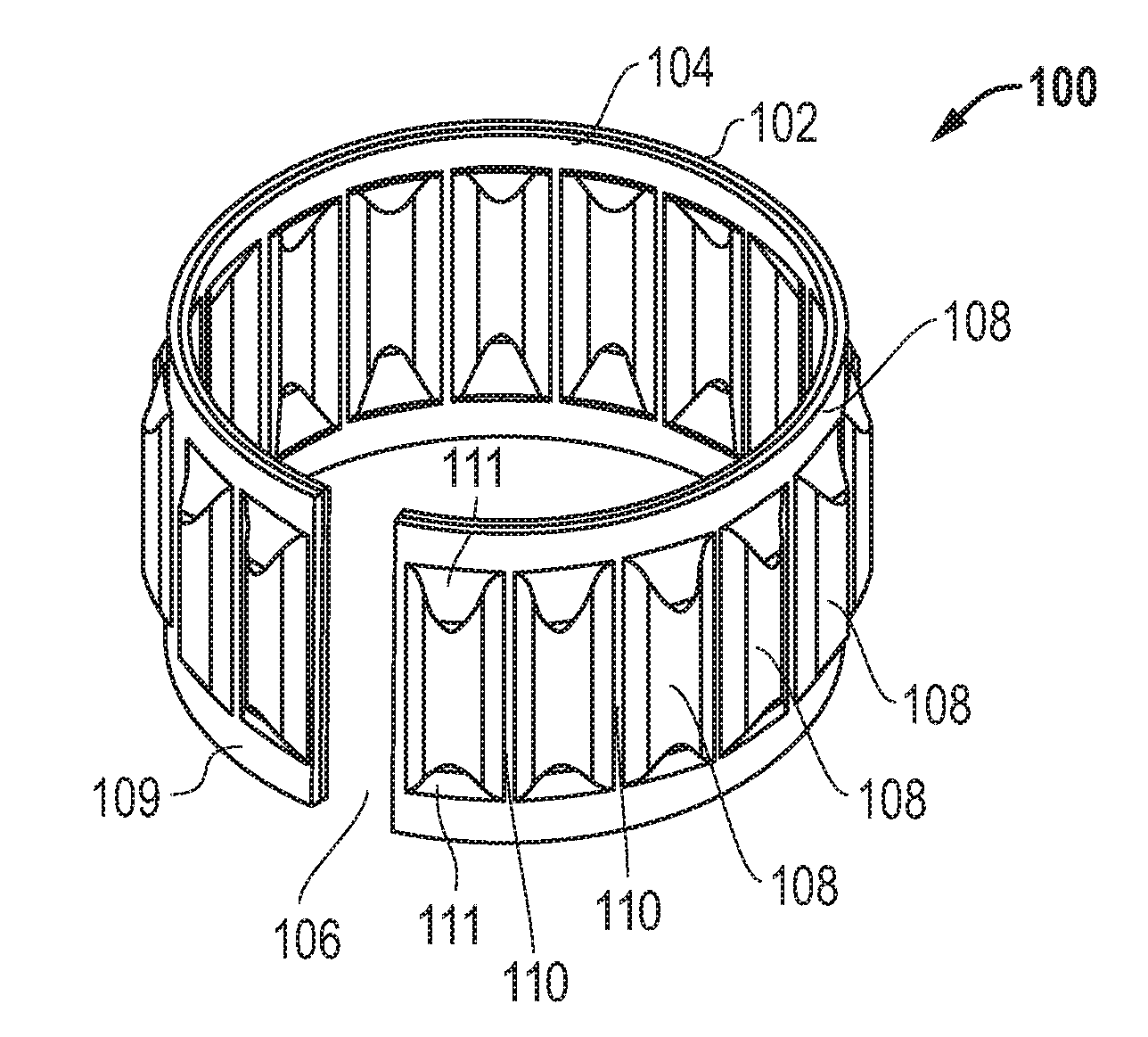 System, method and apparatus for tolerance ring control of slip interface sliding forces