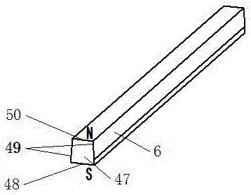 Permanent magnet repulsion type magnetic suspension linear guide rail