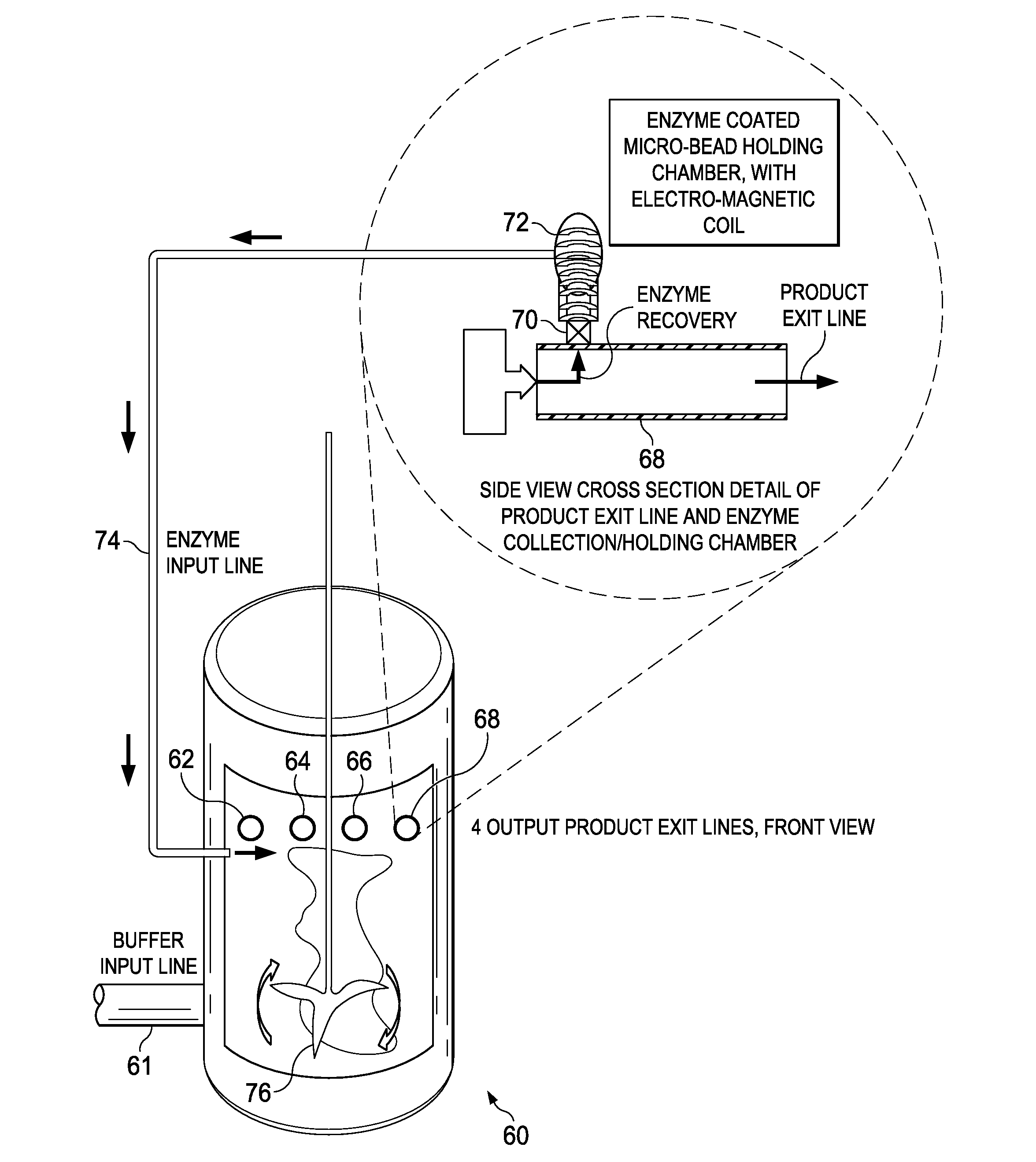 Method to facilitate recycling of biomass degrading enzymes